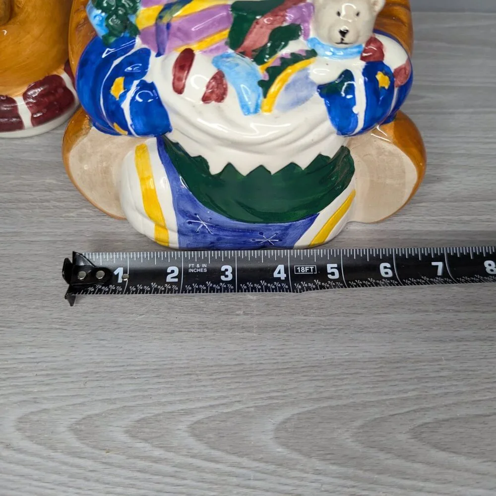 Christmas Reindeer Colorful Ceramic Cookie Jar 9